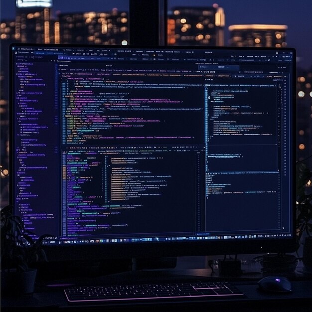 Ein detaillierter Code-Editor mit einem Frontend-Framework wie React oder Vuejs hervorgehoben