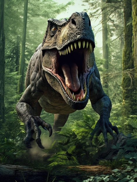 Ein detailliertes und realistisches Bild eines Dinosauriers Generative Ai