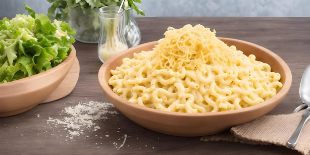 ein deutsches Gericht, aus dem kleine Sptzle-Pasta mit geriebenem Käse geschichtet wird