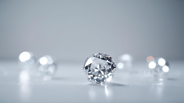 Ein Diamant, der von kleineren Diamanten umgeben ist