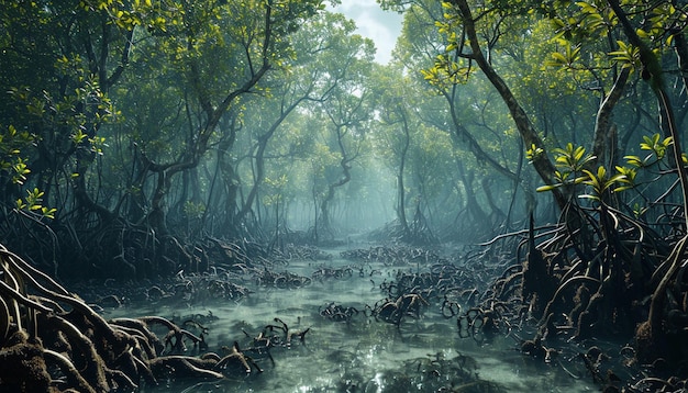 ein dichter Mangrovenwald