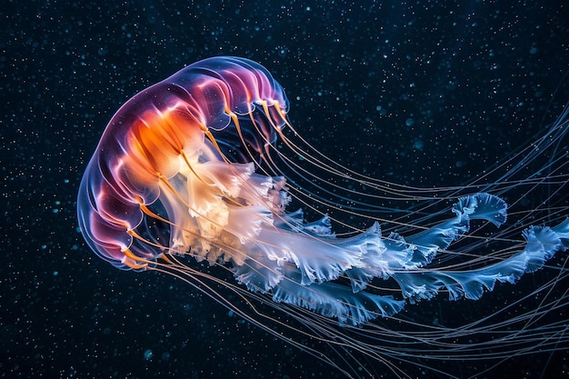 Ein dramatisches Foto einer Kometen-Medusa mit einer generativen Ai