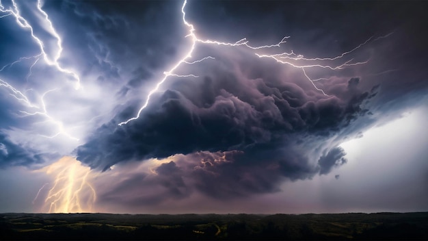 Ein dramatisches und atmosphärisches Bild eines Sturmhintergrunds