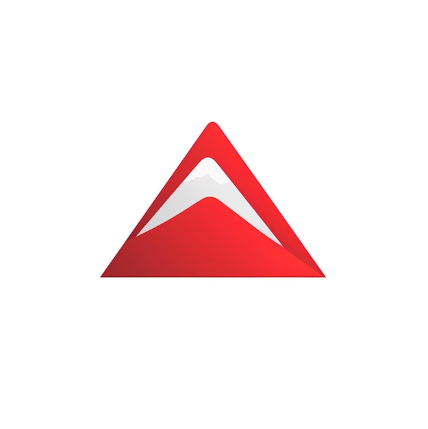 ein Dreieck mit einem roten Dreieck darauf