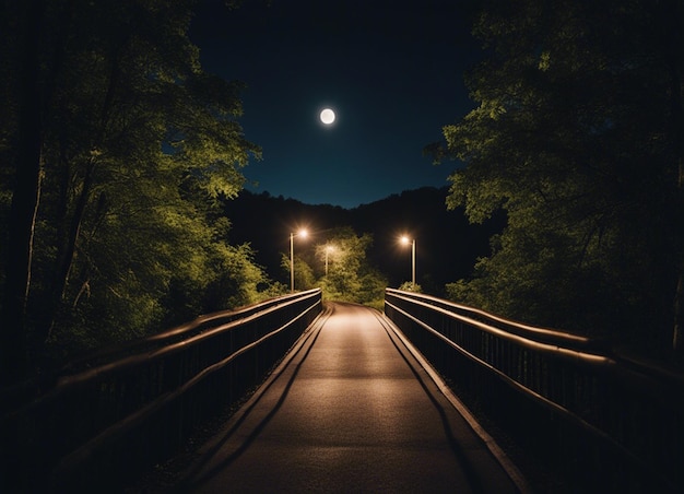 Ein dunkler Waldweg