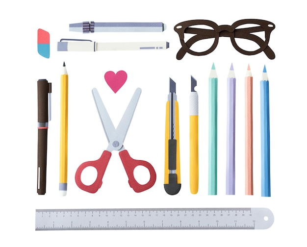 Ein durchsichtiges Png-Set für Papierhandwerk
