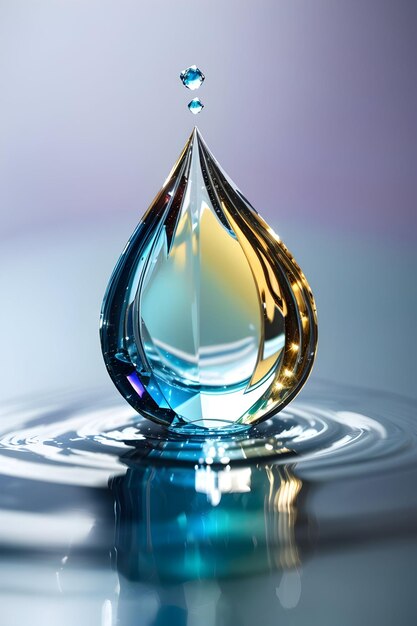 Foto ein einblick in die welt der wassertropfen