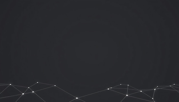 Ein einfaches Netz weißer Lichter auf schwarzem Hintergrund