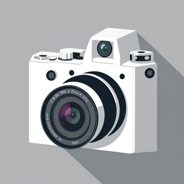 Foto ein einfaches und sauberes kamerasymbol im flachen design