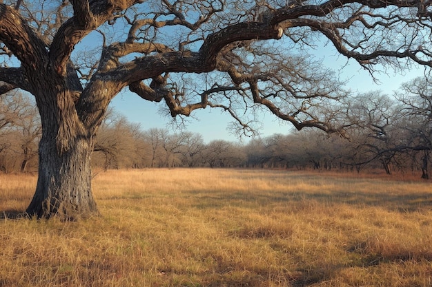 Ein einsamer Baum im Herbst