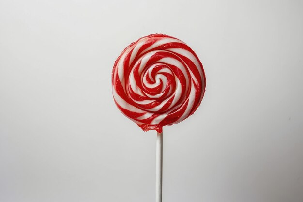 Ein einzelner Lolli auf weißem Hintergrund