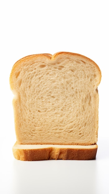 Ein einzelnes Foto von Sandwichbrot auf weißem Hintergrund