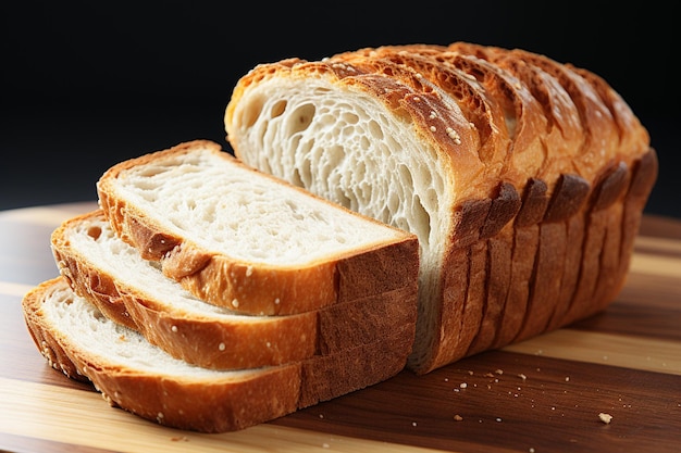 Foto ein einzelnes stück weißbrot