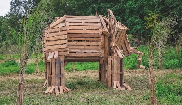 Ein Elefant aus Holz