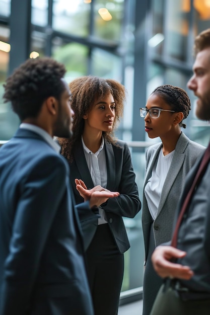 Foto ein erfolgreiches geschäftsteam lächelt und sitzt zusammen in einem start-up-büro