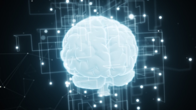 Ein expandierendes Netzwerk rund um das digitale Gehirn der künstlichen Intelligenz
