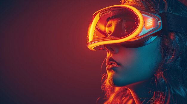 Ein Experte für virtuelle Realität testet ein neues Bildungsprogramm, das sich mit dem sanften Umriss eines VR-Headsets verschmilzt.