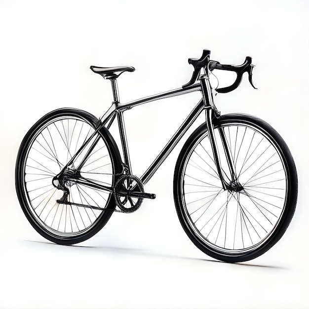 Foto ein fahrrad mit einem schwarzen rahmen, auf dem steht bike