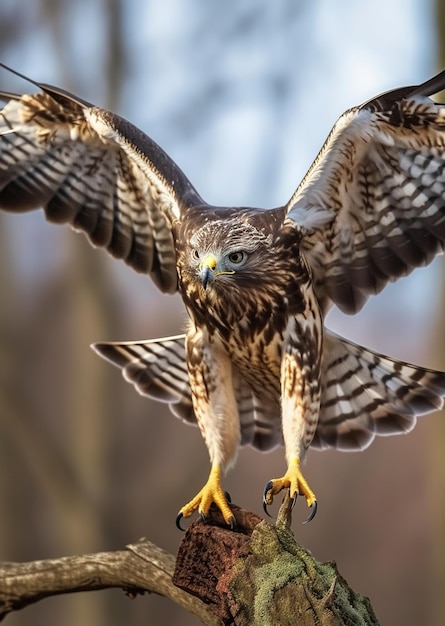 Foto ein falke mit dem wort falke darauf