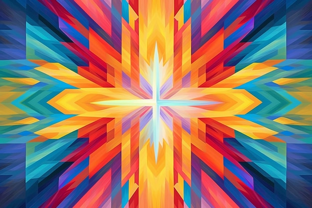 ein farbenfroher abstrakter Hintergrund mit einem Starburst und einer generativen Starburst-KI
