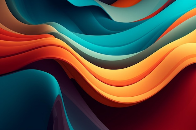 Ein farbenfroher abstrakter Hintergrund mit einer bunten Welle.