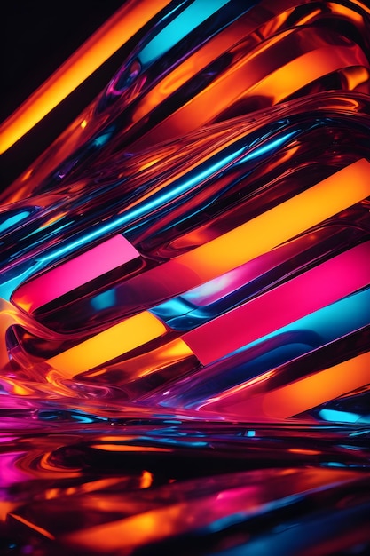 Ein farbenfroher abstrakter Neon-Hintergrund für Smartphone-Wallpapier