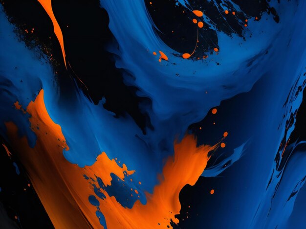 Ein farbenfroher Hintergrund mit einem schwarzen Hintergrund und einer blau-orangefarbenen Farbe