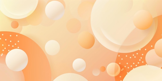 ein farbenfroher Hintergrund mit orange und weißen Kreisen und orangefarbenen Punkten