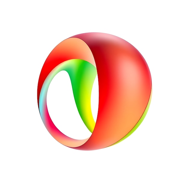Ein farbenfroher Kreis mit einem grünen und orangefarbenen Design
