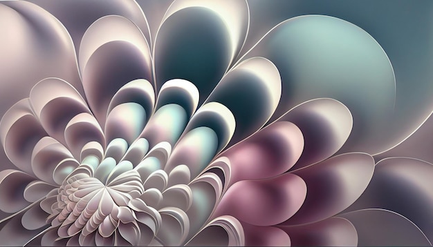 Ein farbenfrohes abstraktes Design mit einer großen Blume in der Mitte.
