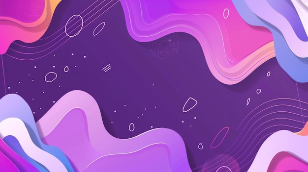 ein farbenfrohes abstraktes Gemälde mit violettem und rosa abstraktem Hintergrund