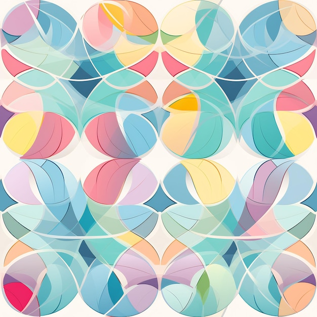 ein farbenfrohes abstraktes Muster mit Kreisen wie Kreisen und Kreisen