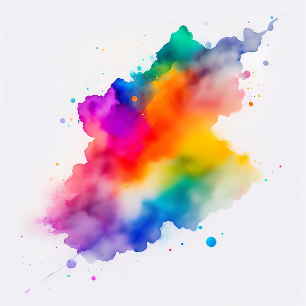 Ein farbenfrohes Aquarellgemälde eines Regenbogens