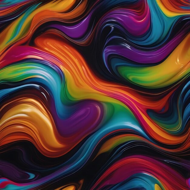 ein farbenfrohes Bild einer regenbogenfarbenen Welle