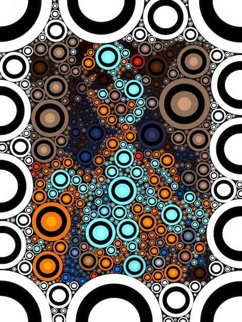 ein farbenfrohes Bild eines schwarz-orange abstrakten