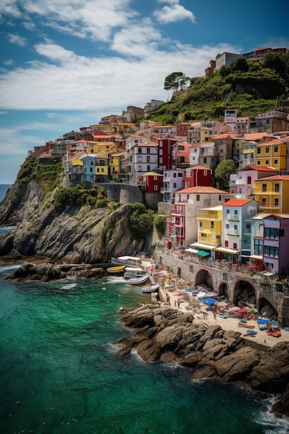 Ein farbenfrohes Dorf an der Küste der Cinque Terre