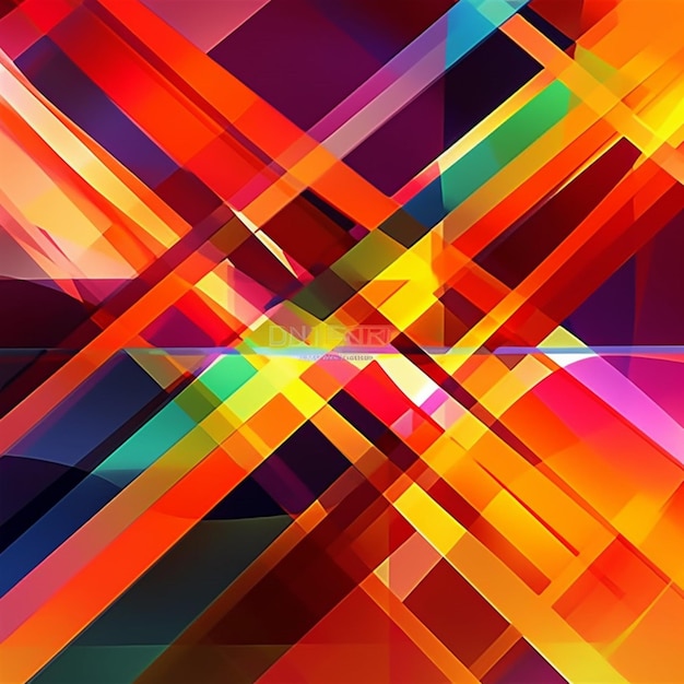 Ein farbenfrohes geometrisches Muster mit buntem Hintergrund.