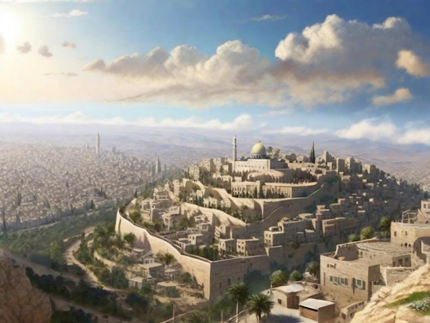 Ein faszinierender Blick auf Jerusalem, eine Stadt voller Geschichte und Kultur