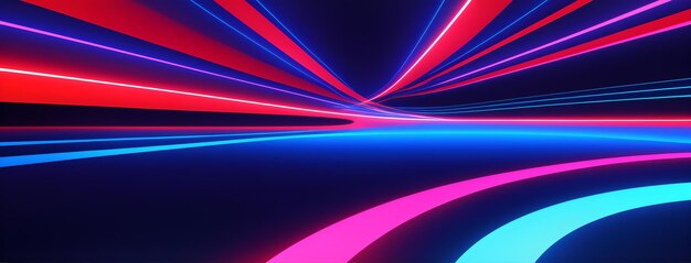 Ein faszinierender Neonlichttunnel