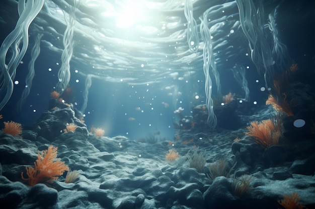 Ein faszinierender Unterwasserwald aus kosmischem Seetang Swa 00345 03