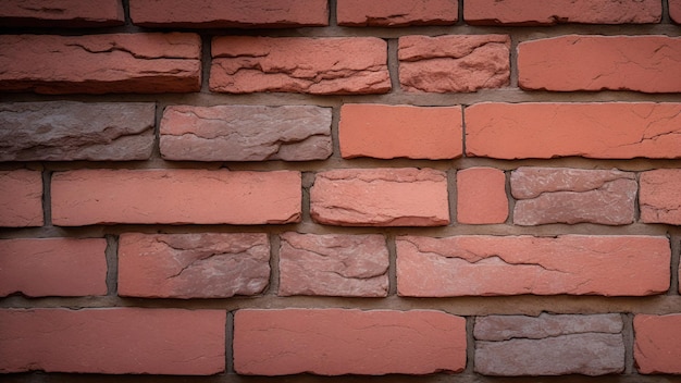 Ein faszinierendes Bild einer Backsteinmauer mit einem KI-Generativ aus rotem Backstein