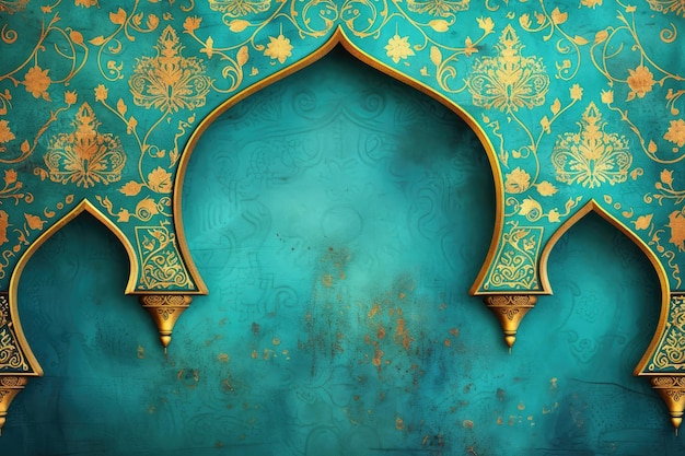 Ein feierliches islamisches Muster, das das Ende des Ramadan und den Beginn des Eid symbolisiert