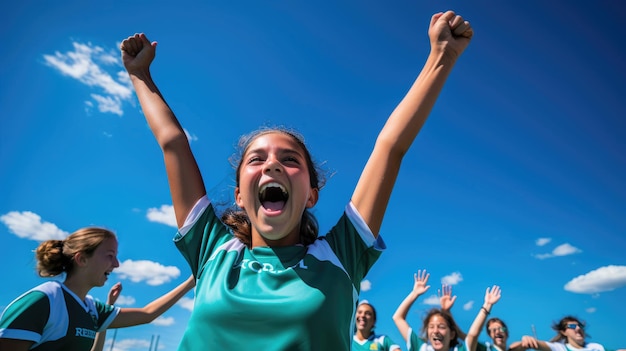 Ein Feldhockey-Spieler feiert ein Tor