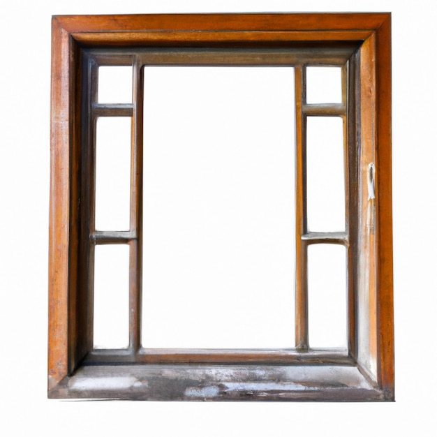 Ein Fenster mit Holzrahmen