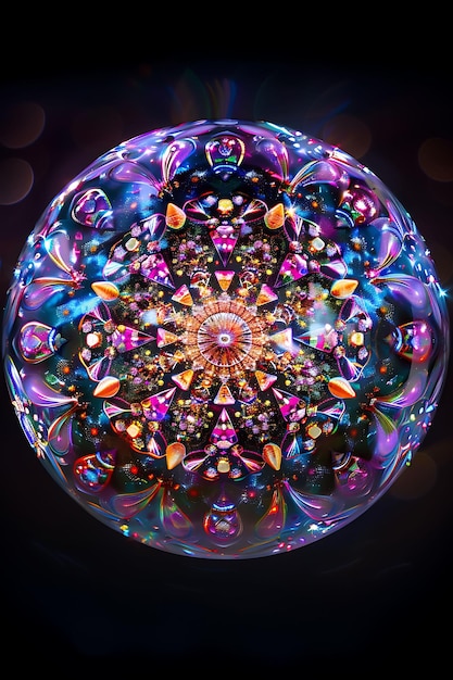 Ein fesselndes, glitzerndes Kaleidoskop-Blasen mit ständig wechselndem Textur-Wandpapier-Hintergrund
