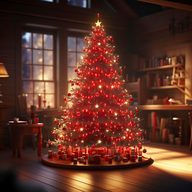 Ein festlicher Weihnachtsbaum mit Geschenken darunterWeihnachtsmagie Urlaubsfreude Ein Weihnachtenstraum