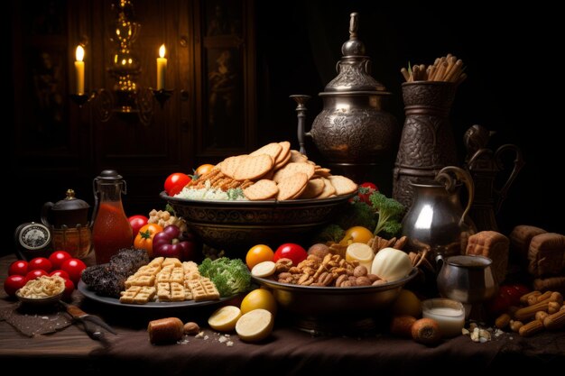 Ein festliches Sinterklaas-Abendessen mit traditionellem