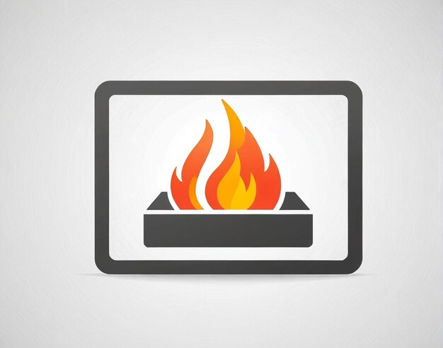 ein Feuer in einem Laptop