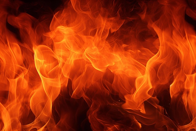 Foto ein feuer mit flammen als hintergrund