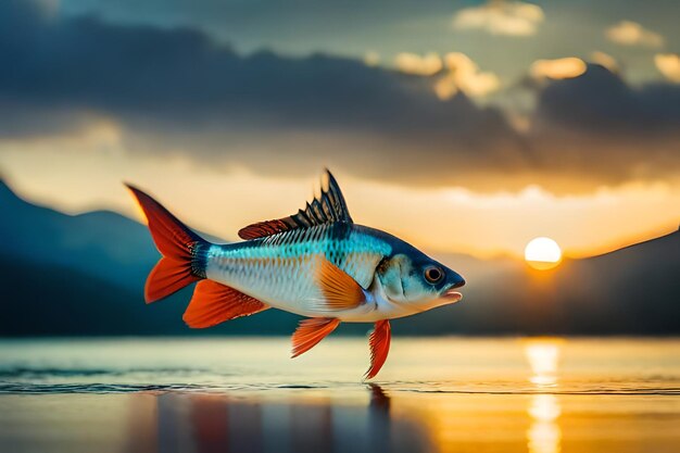 ein Fisch, auf dem das Wort "Fisch" steht